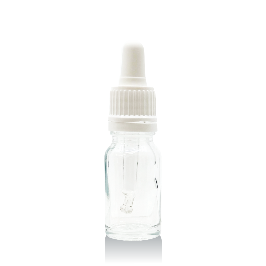 White Dropper Transparent Bottle