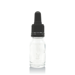 BLACK DROPPER TRANSPARENT BOTTLE 10ML