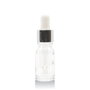 SILVER DROPPER TRANSPARENT BOTTLE 10ML