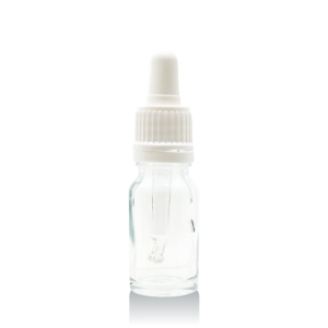 WHITE DROPPER TRANSPARENT BOTTLE 10ML